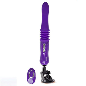 Monroe USB Rechargeable Silicone Thrusting Portable Love Machine - Purple