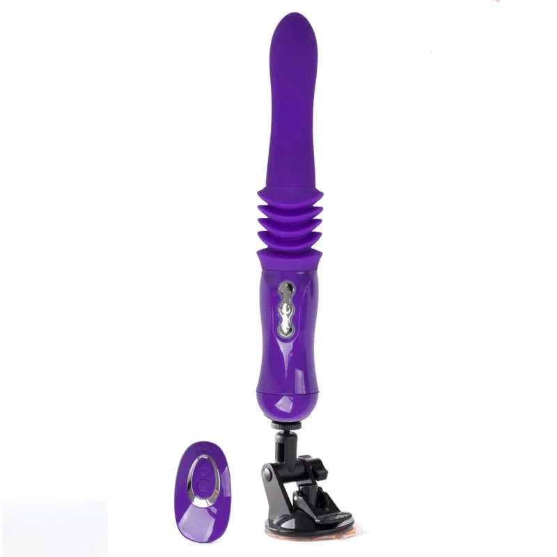 Monroe USB Rechargeable Silicone Thrusting Portable Love Machine - Purple