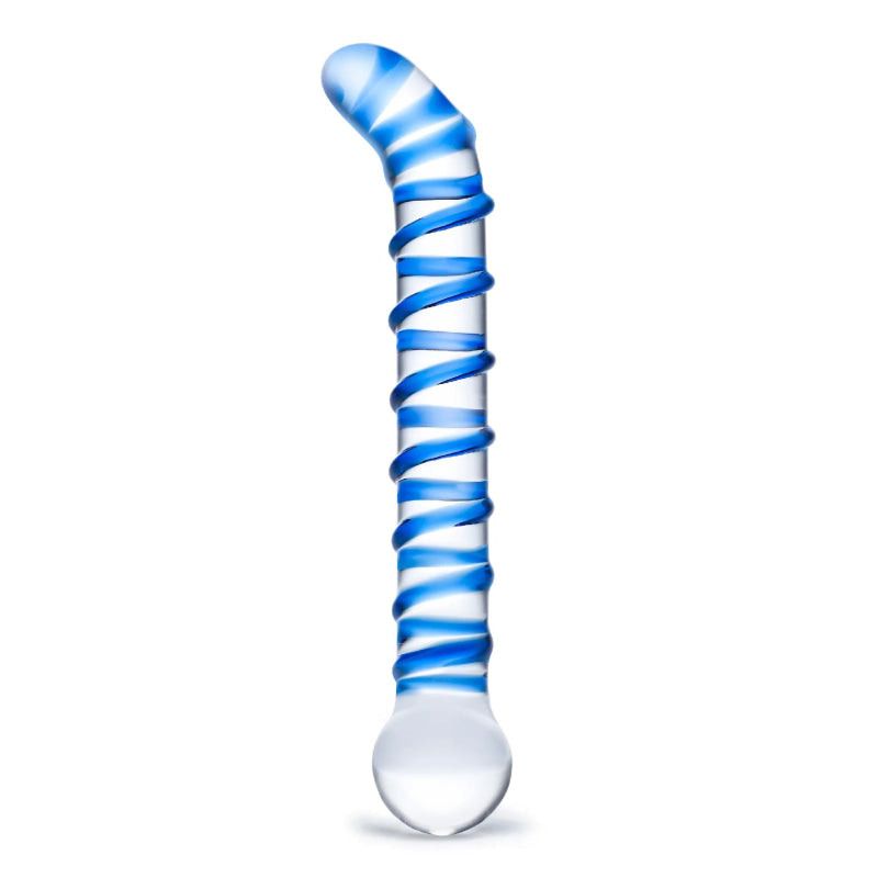 Mr. Swirly 6.5 Inch G-Spot Glass Dildo