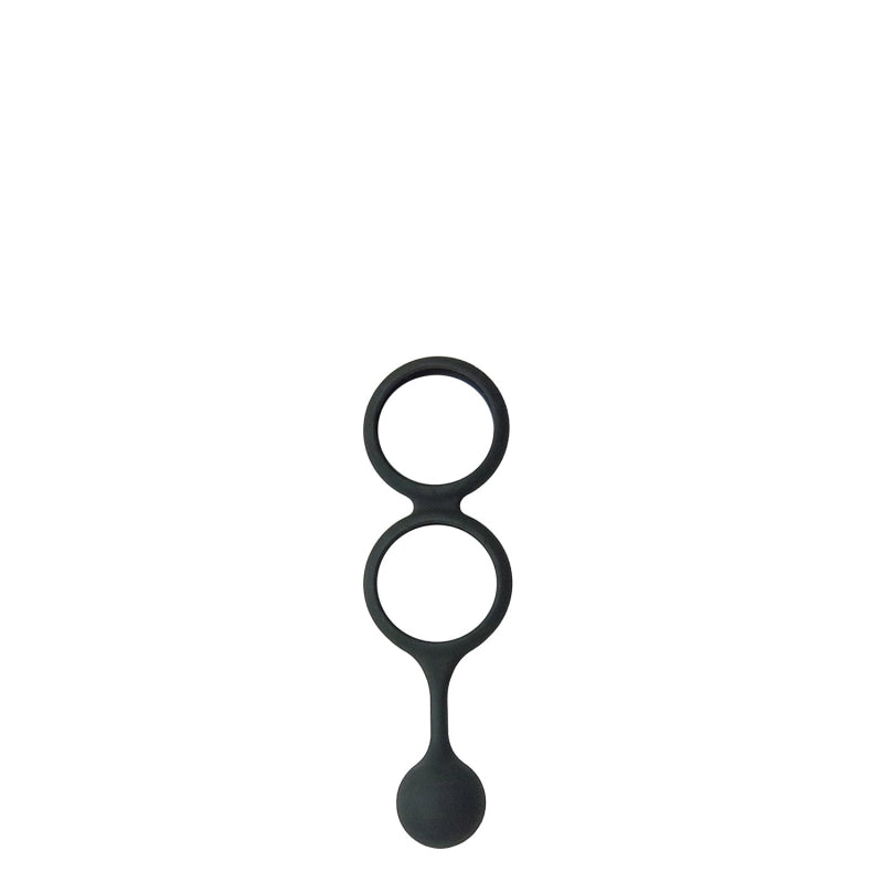 My Cock Ring Scrotum Ring With Weighted Ball  Banger - Black