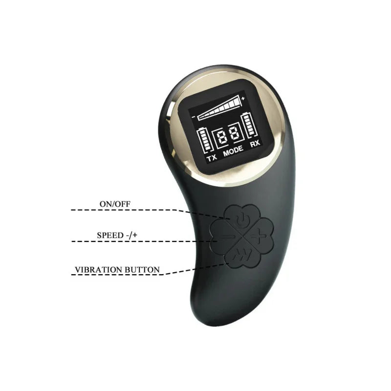 Nathan Double Pleasure Remote Control Vibrator - Black