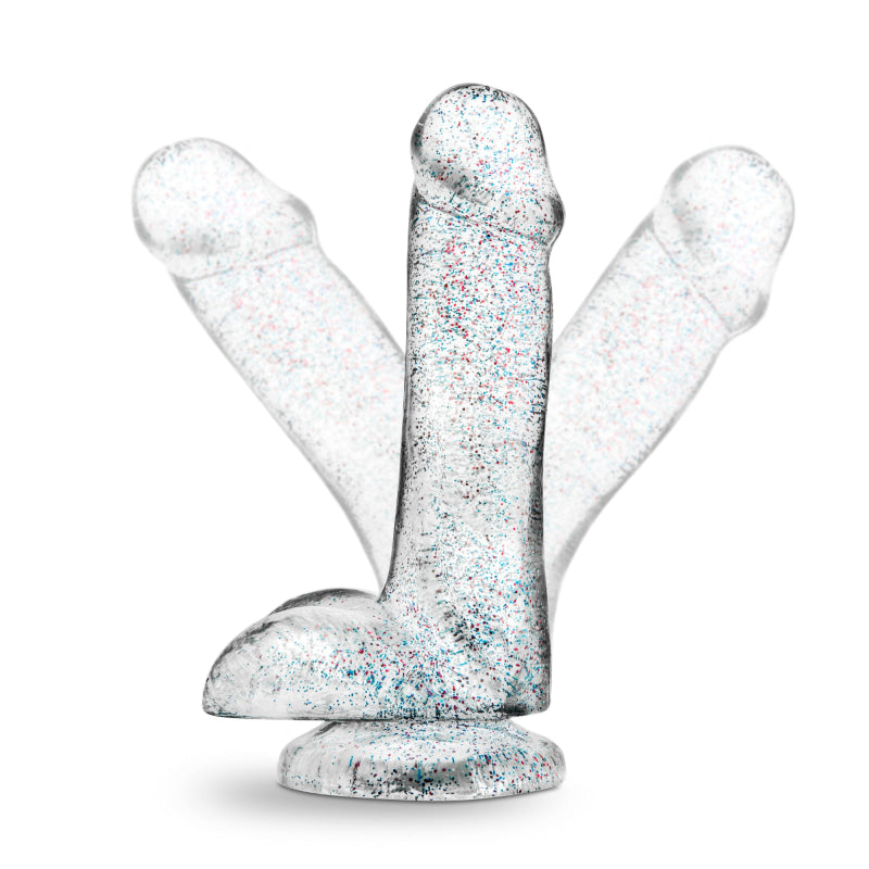 Naturally Yours - 6 Inch Glitter Cock - Sparkling Clear