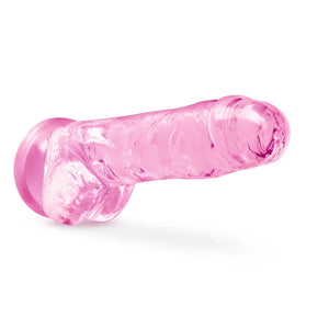 Naturally Yours - 8 Inch Crystalline Dildo - Rose