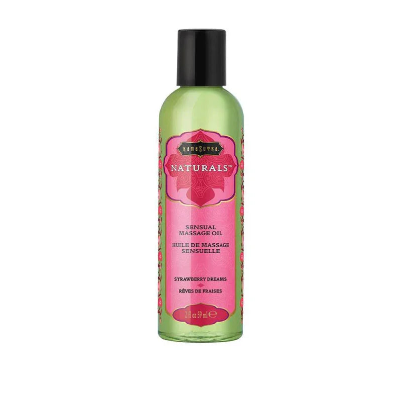 Naturals Massage Oil - Strawberry Dreams - 2 Fl Oz (59 ml) - MyPleasure