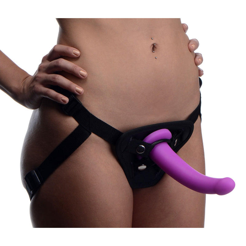 Navigator Silicone G-Spot Dildo With Harness