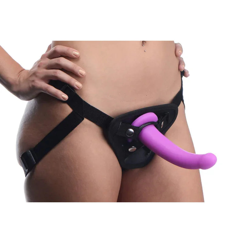 Navigator Silicone G-Spot Dildo With Harness