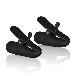 Nipple Play Nipplettes Vibrating Nipple Clamps - Black - MyPleasure
