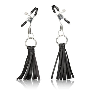 Nipple Play Playful Tassels Nipple Clamps - Black - MyPleasure