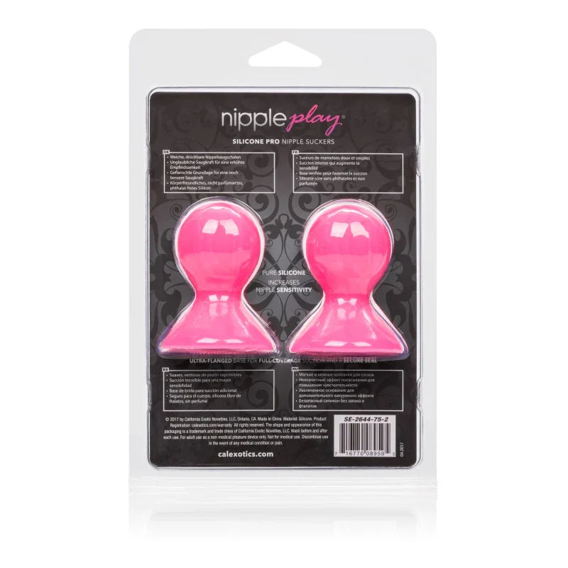 Nipple Play Silicone Pro Nipple Suckers - Pink - MyPleasure