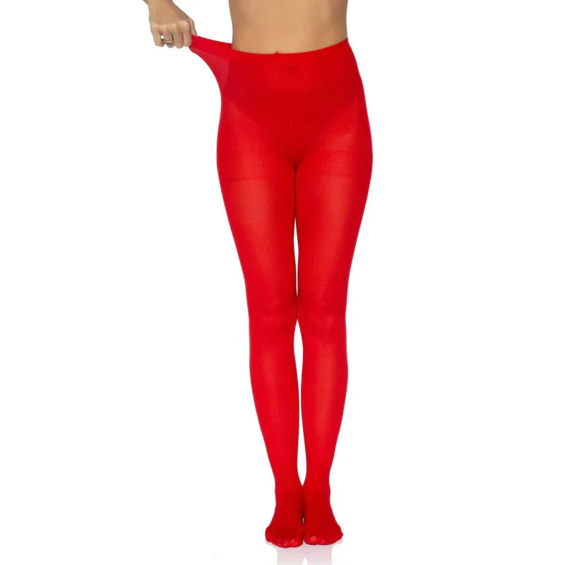 Nylon Tights - One Size - Red - MyPleasure