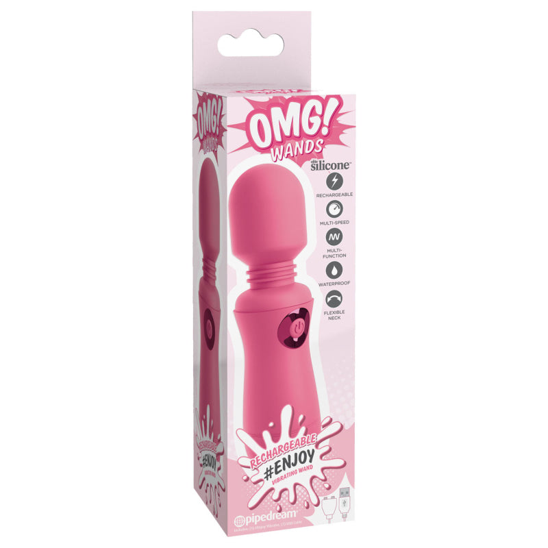 Omg! Wands Enjoy Rechargeable Vibrating Wand - Pink