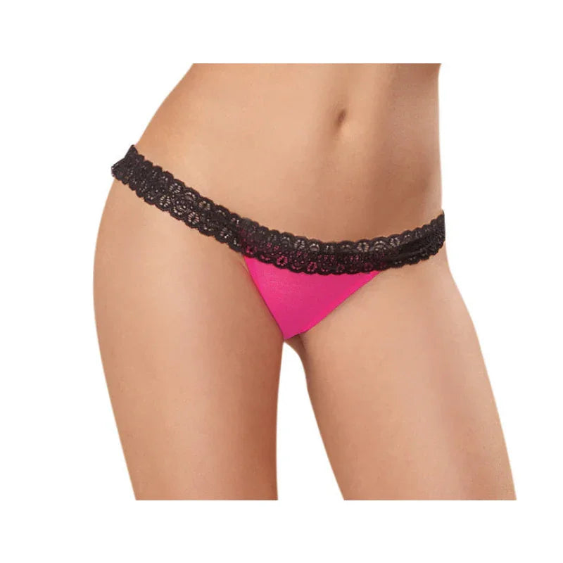 Panty - X-Large - Hot Pink/ Black