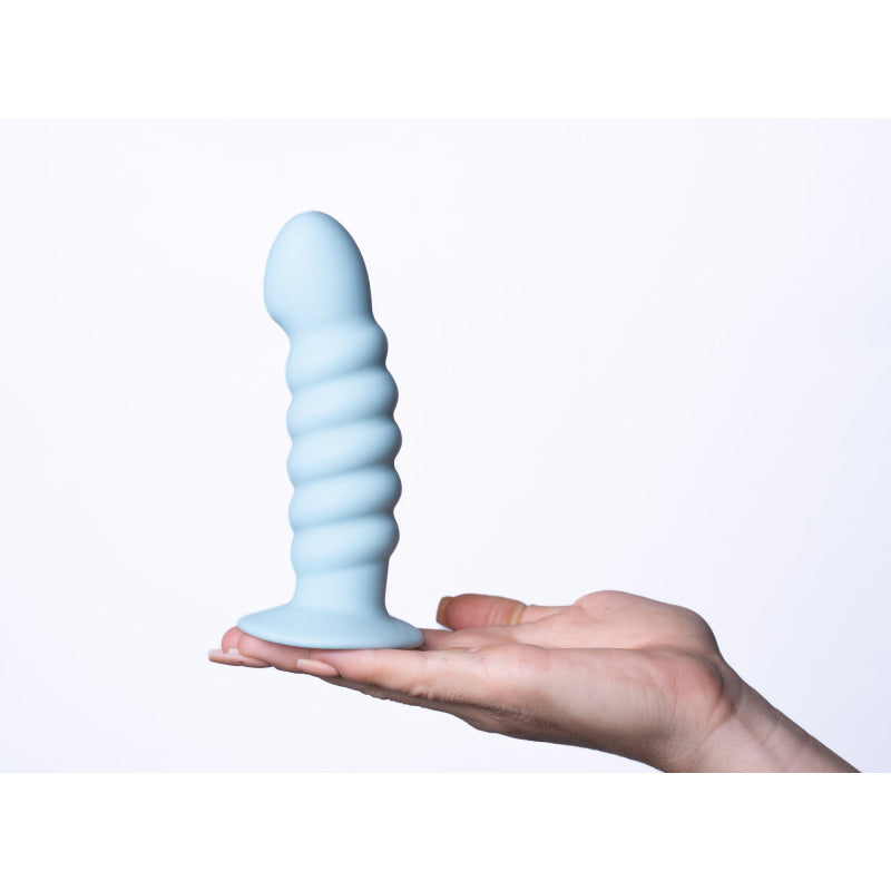 Paris Silicone Ribbed Dong - Blue