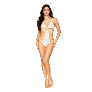 Pearls With Chain Teddy - One Size - White - MyPleasure