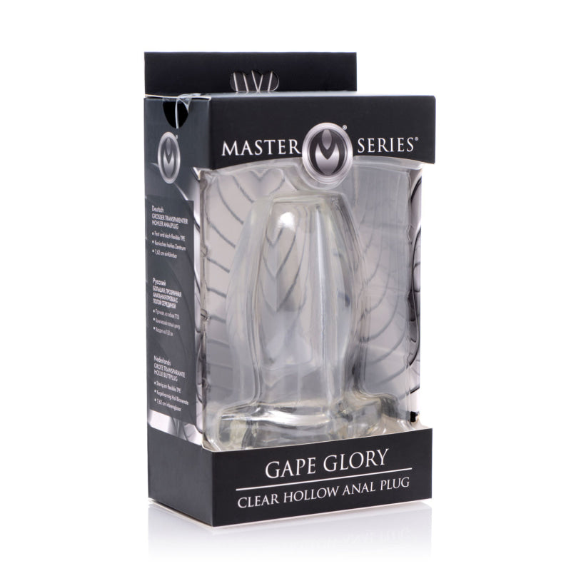 Peephole Clear Hollow Anal Plug - Large