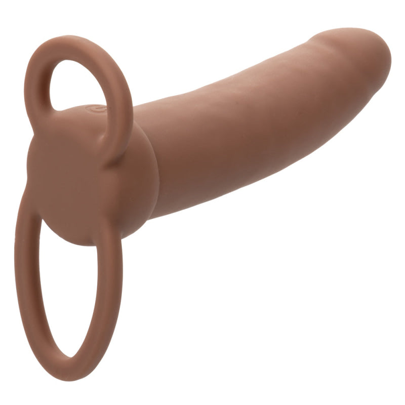 Performance Maxx Rechargeable Thick Dual  Penetrator - Brown