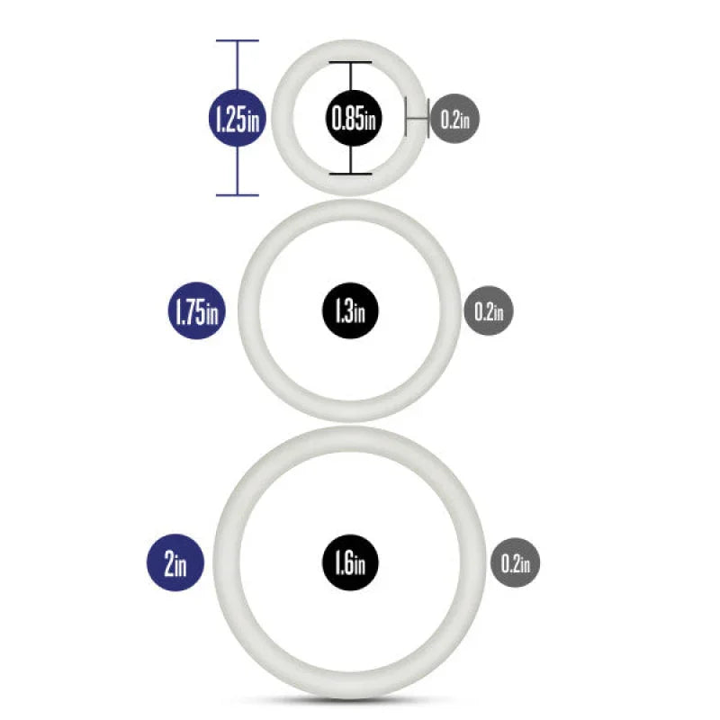 Performance - Vs4 Pure Premium Silicone Cockring Set - White