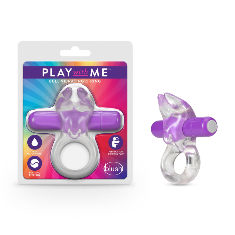 Play With Me   Bull Vibrating C-Ring - Purple