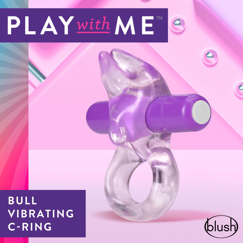 Play With Me   Bull Vibrating C-Ring - Purple