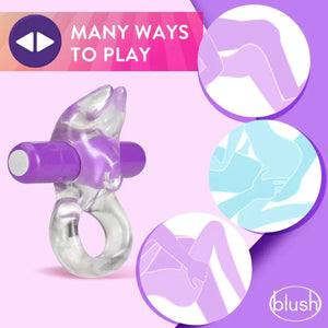 Play With Me Bull Vibrating C-Ring - Purple