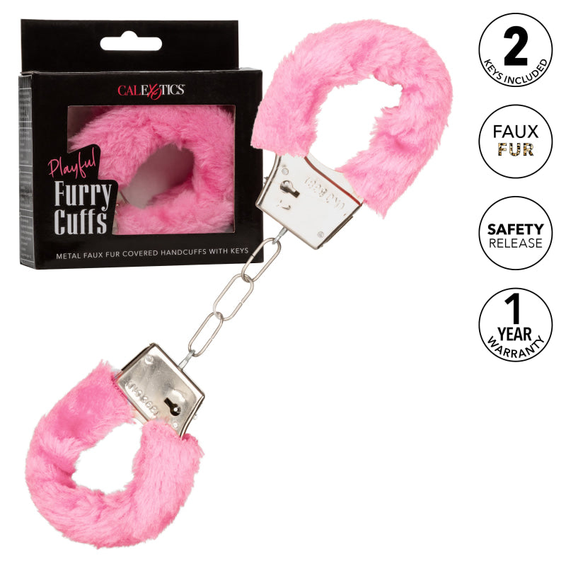 Playful Furry Cuffs - Pink