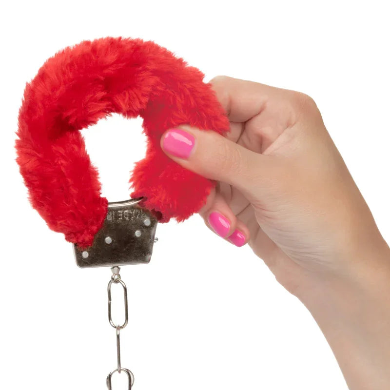 Playful Furry Cuffs - Red - MyPleasure