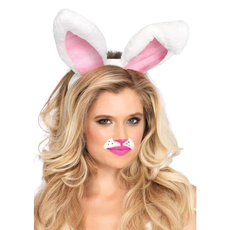 Plush Bunny Ears - White