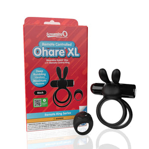 Screaming O Remote Controlled Ohare XL Vibrating Ring - Black