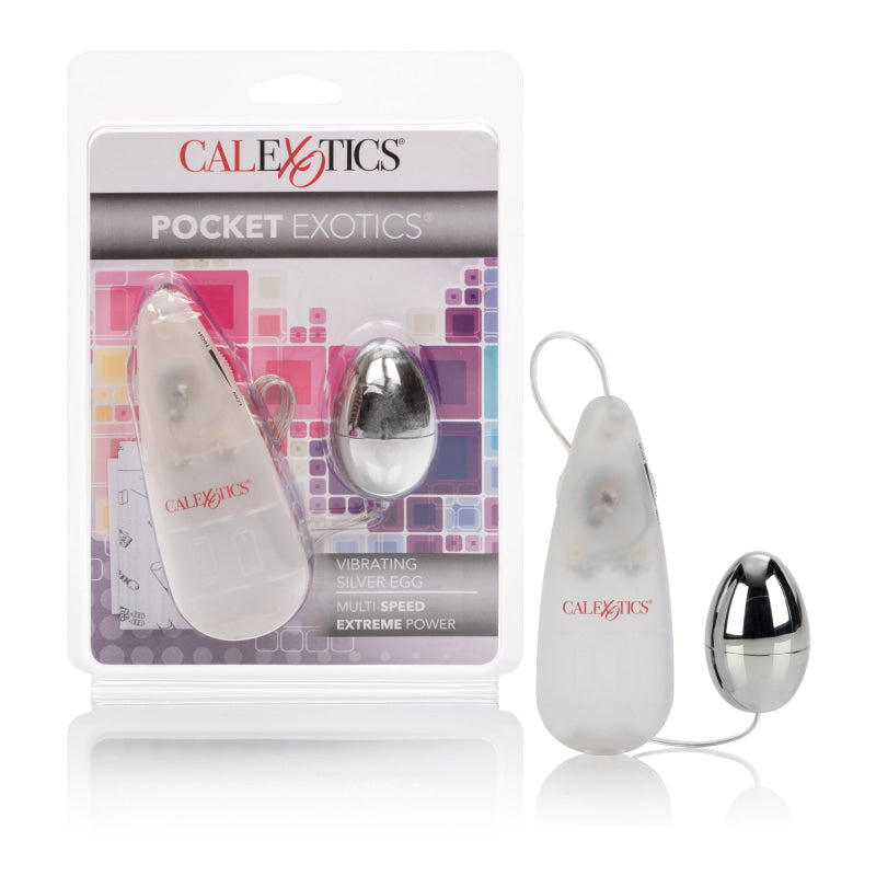 Pocket Exotics Vibrating Egg - Silver