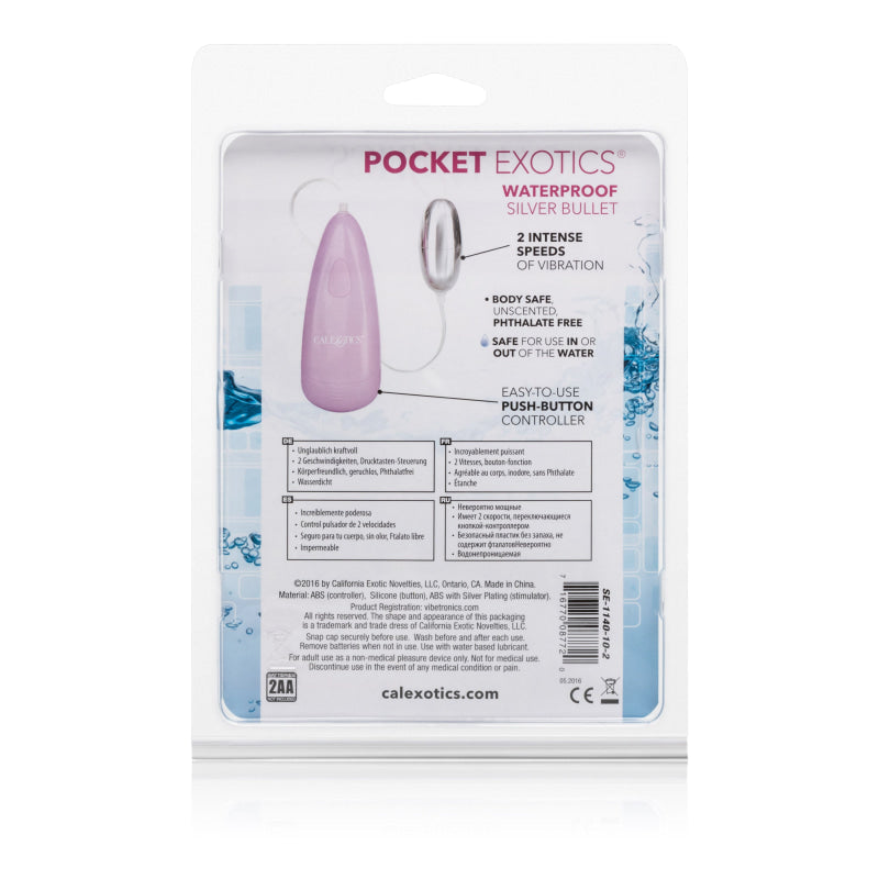 Pocket Exotics Waterproof Silver Bullet - Pink