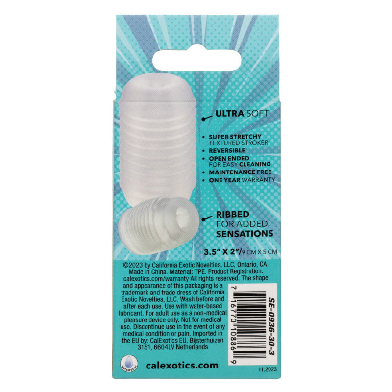 Pop Sock Ribbed - Clear