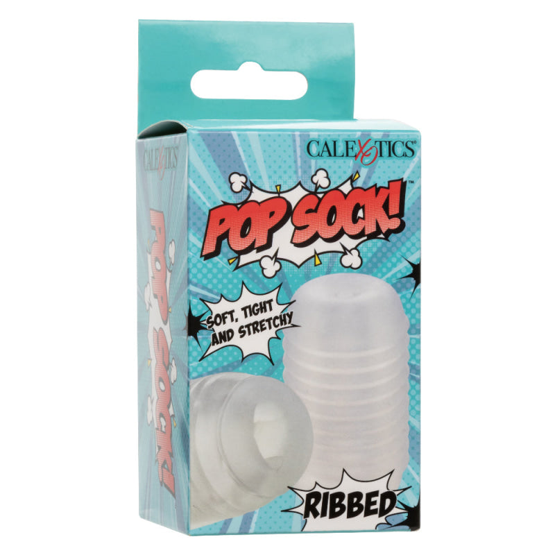 Pop Sock Ribbed - Clear