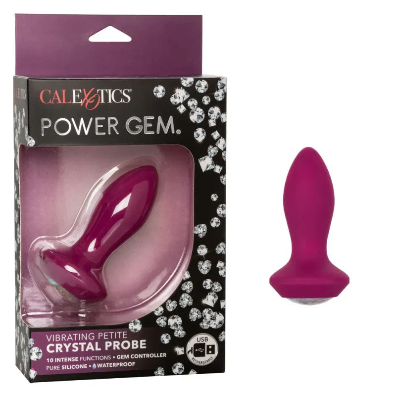 Power Gem Vibrating Petite Crystal Probe - Purple - MyPleasure