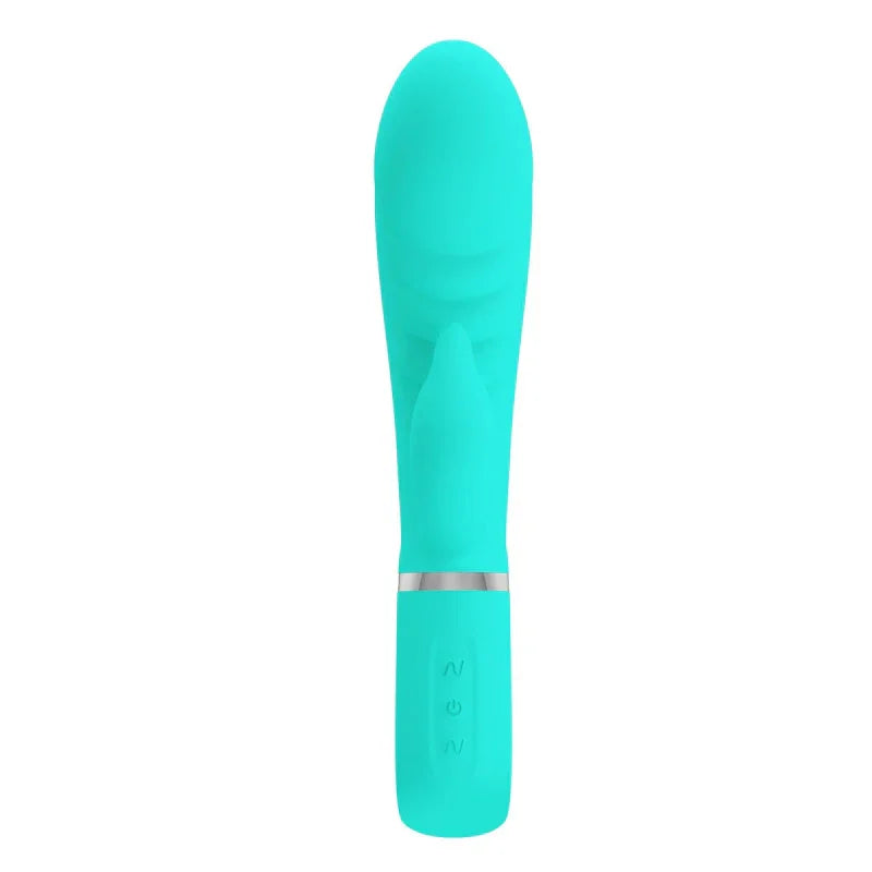Prescott Super Soft Rabbit Silicone Vibrator - Teal