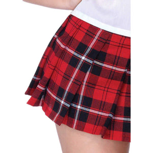 Private School Sweetie Costume - Medium - White / Red