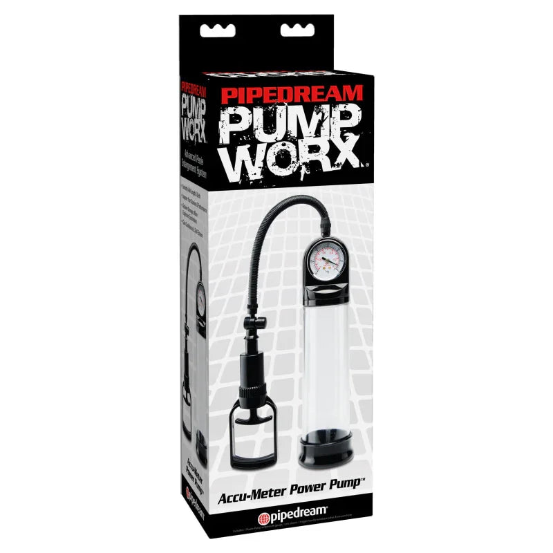 Pump Worx Accu-Meter Power Pump - Black - MyPleasure