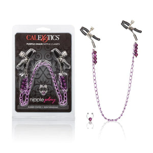 Purple Chain Nipple Clamps - MyPleasure
