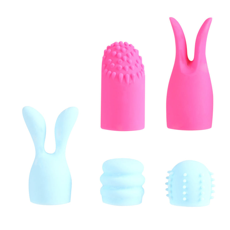 Quinn 5 Piece Silicone Attachments - Pink/blue