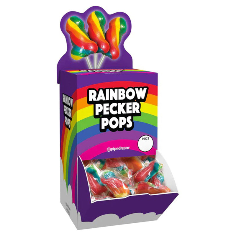 Rainbow Pecker Pops - 72 Count Fishbowl