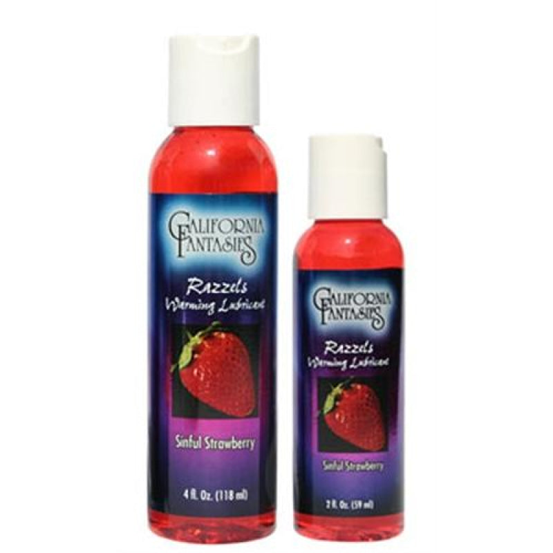 Razzels Warming Lubricant - Sinful Strawberry - 2 Oz. Bottle