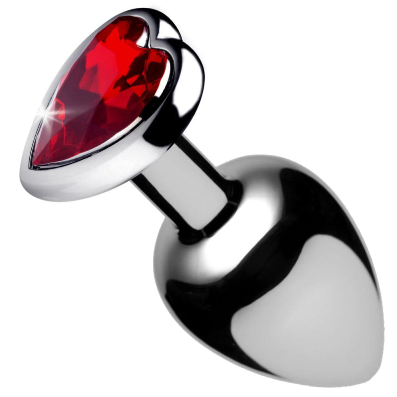 Red Heart Gem Anal Plug - Small