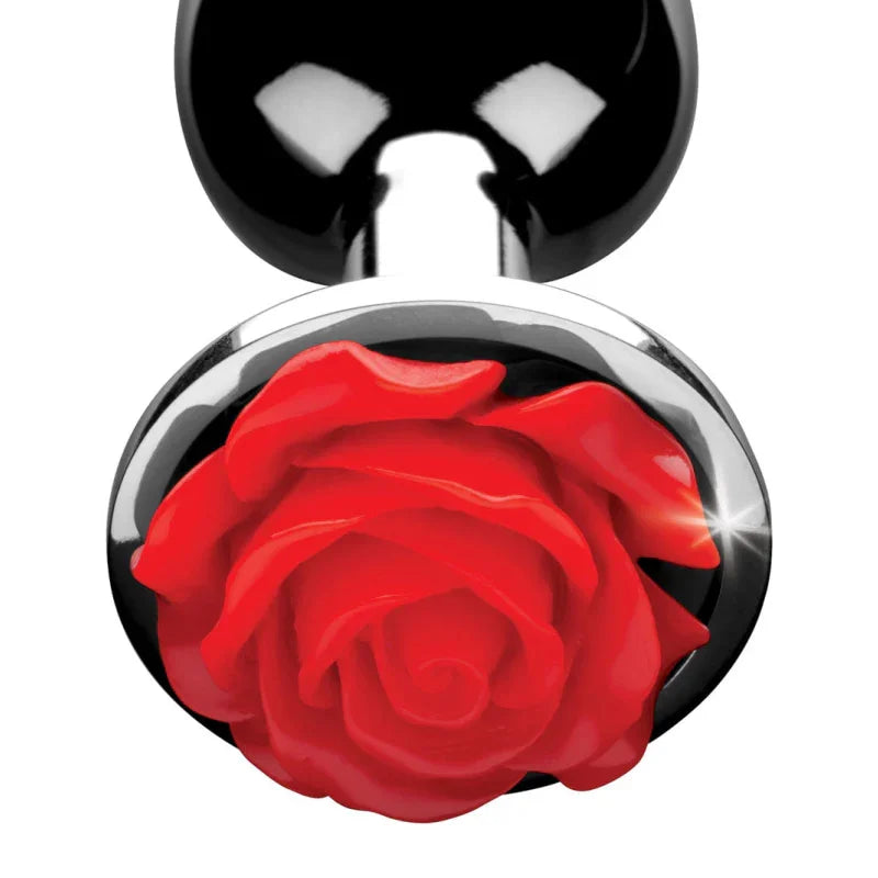 Red Rose Anal Plug - Medium