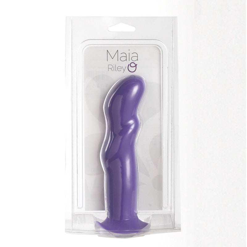 Riley Silicone Swirled Dong - Neon Purple