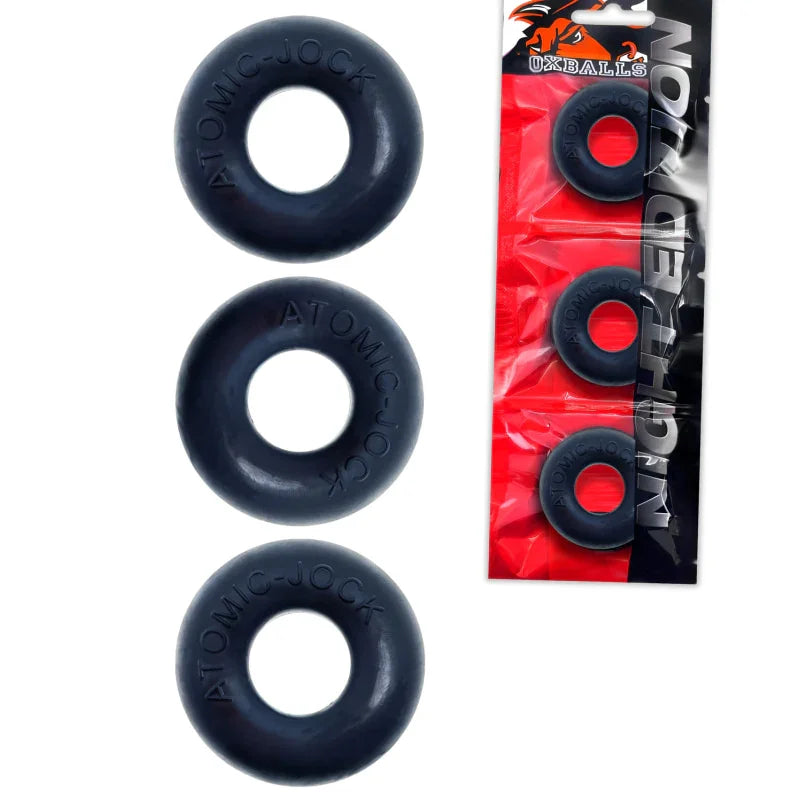 Ringer Cockring 3 Pack - Small - Night Black