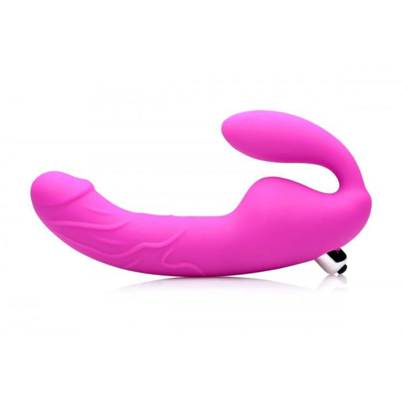 Royal Rider Vibrating Strapless Strap- on Dildo - Pink