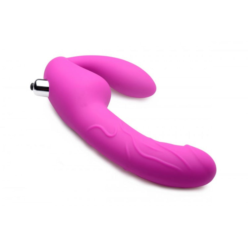 Royal Rider Vibrating Strapless Strap- on Dildo - Pink