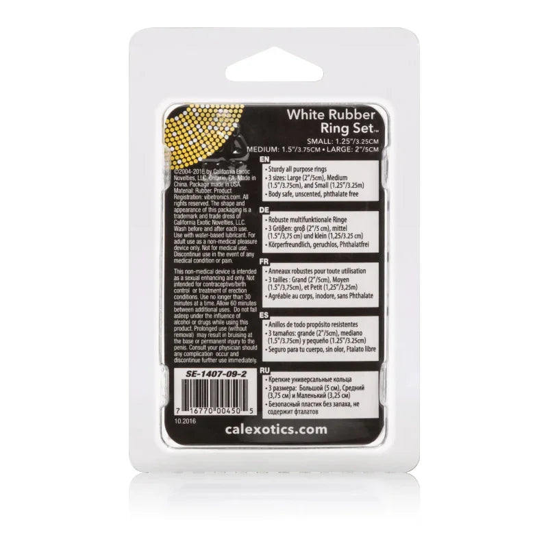 Rubber Ring 3 Piece Set - White - MyPleasure