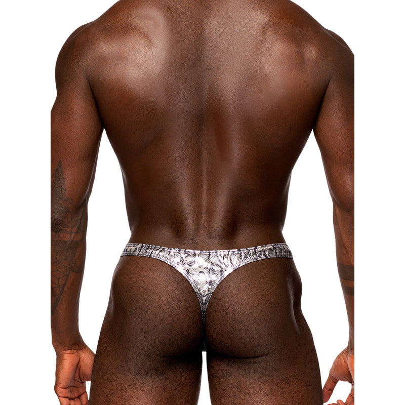 S naked - Criss Cross Thong - Small/medium - Silver/black