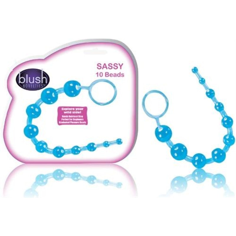 Sassy 10 Anal Beads Blue BL-23162