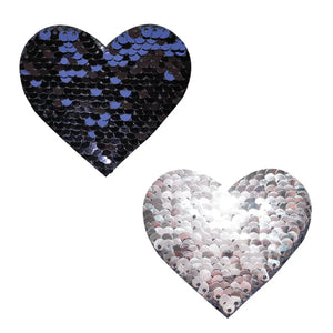 Sequin Medusa Magic Flip Black to Silver I Heart U Nipztix Pasties - MyPleasure